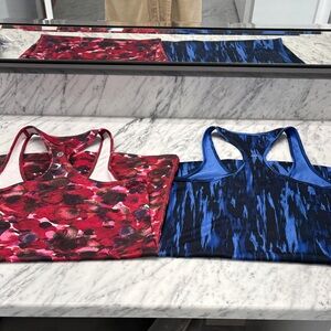 2 Lululemon tank tops, one shipping price size 6, fitted and hip length.